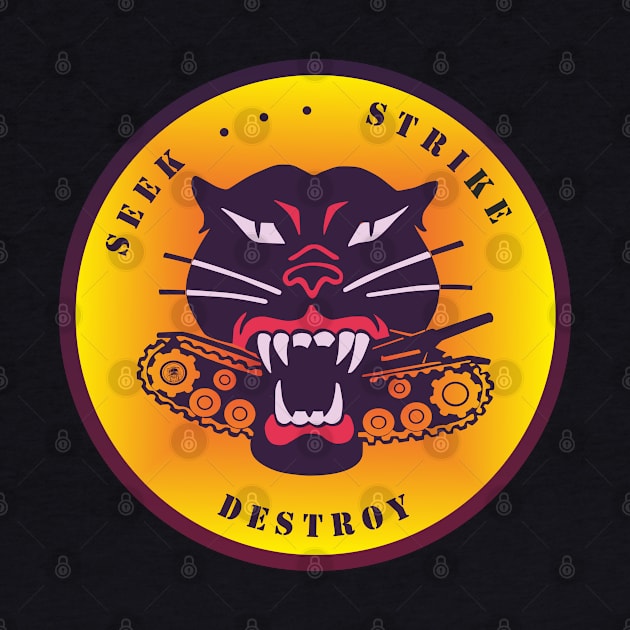 Seek Strike Destroy logo retro style by FAawRay